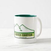 Tasse 2 Couleurs Bryce Canyon National Park Green Stripes (Devant droit)