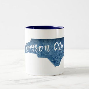 Tasse 2 Couleurs Bryson City Caroline du Nord Grain de bois