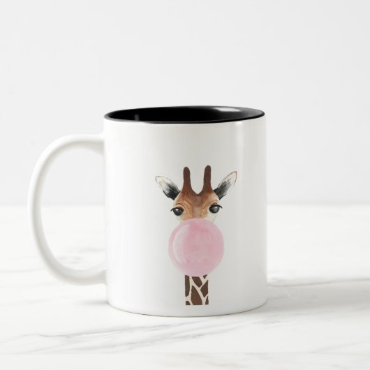 Tasse 2 Couleurs Bubblegum de soufflement de girafe (Gauche)