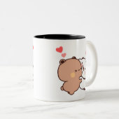Tasse 2 Couleurs Bubu et Dudu, Panda et Brownie Bear Couple (Devant droit)