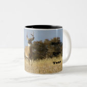 Tasse 2 Couleurs Buck Whitetail (Devant droit)