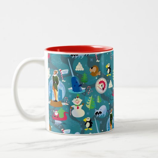 Tasse 2 Couleurs Buddy the Elf and Characters Teal Pattern (Gauche)