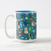 Tasse 2 Couleurs Buddy the Elf and Characters Teal Pattern (Gauche)