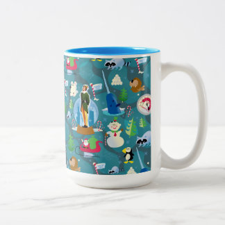 Tasse 2 Couleurs Buddy the Elf and Characters Teal Pattern