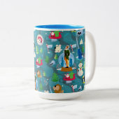 Tasse 2 Couleurs Buddy the Elf and Characters Teal Pattern (Devant droit)