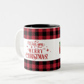 Tasse 2 Couleurs Buffalo Camion Rouge débarqué Noël (Devant gauche)