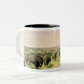 Tasse 2 Couleurs Buffalo de chasse camouflé (Devant gauche)