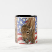 Tasse 2 Couleurs Buffalo patriotique et drapeau américain (Centre)