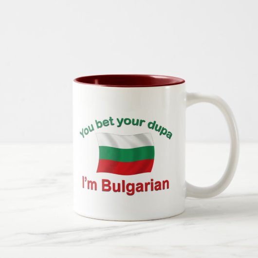 Tasse 2 Couleurs Bulgare Dupa (avec le drapeau) (Droit)