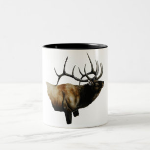 Tasse 2 Couleurs Bull Elk Peinture sur produits personnalisables