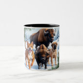 Tasse 2 Couleurs Bull, Mastiff, Chien à l'extérieur (Centre)