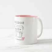 Tasse 2 Couleurs Bulldog anglais (Devant droit)