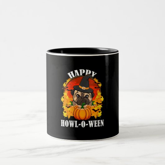 Tasse 2 Couleurs Bulldog Halloween (Centre)