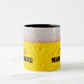 Tasse 2 Couleurs Bulles de bière et la Froth Funny Man Cave (Centre)