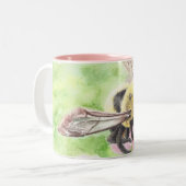 Tasse 2 Couleurs Bumblebee dans les fleurs (Devant gauche)