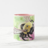 Tasse 2 Couleurs Bumblebee dans les fleurs (Centre)