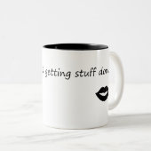 Tasse 2 Couleurs Bun et faire des trucs (Devant droit)