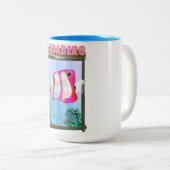 Tasse 2 Couleurs Bundaberg Australie affiche de voyage (Devant droit)