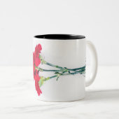 Tasse 2 Couleurs Bundle of Red Carnation Flowers (Devant droit)