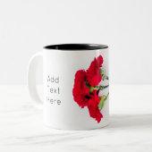 Tasse 2 Couleurs Bundle of Red Carnation Flowers (Devant gauche)