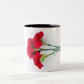 Tasse 2 Couleurs Bundle of Red Carnation Flowers (Centre)