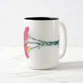 Tasse 2 Couleurs Bundle of Red Carnation Flowers (Devant droit)