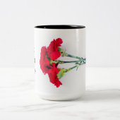 Tasse 2 Couleurs Bundle of Red Carnation Flowers (Centre)