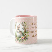 Tasse 2 Couleurs Bunny de printemps (Devant gauche)