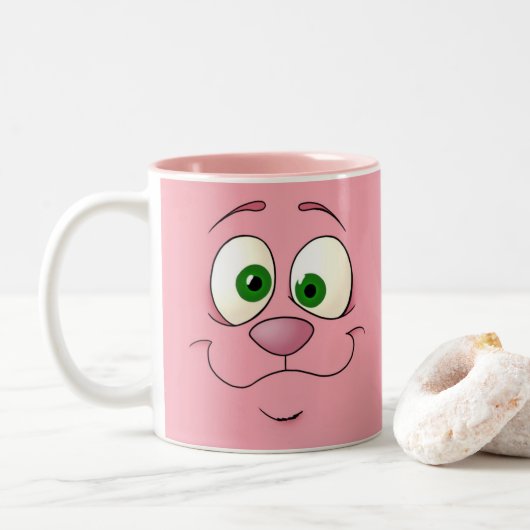 Tasse 2 Couleurs Bunny Face, avec citation (Avec donut)