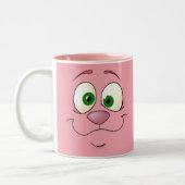 Tasse 2 Couleurs Bunny Face, avec citation (Gauche)