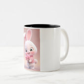 Tasse 2 Couleurs #BunnyMug #CuteCups #WhimsicalDrinkware (Devant droit)