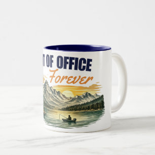 Tasse 2 Couleurs Bureau fermé pour toujours pêche montagne design