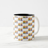 Tasse 2 Couleurs Burger Repas (Devant droit)