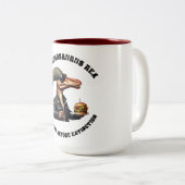 Tasse 2 Couleurs Burgersaurus Rex Dinosaur (Devant droit)