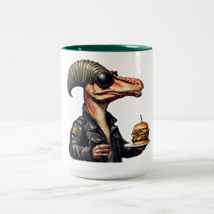 Tasse 2 Couleurs Burgersaurus Rex Dinosaur