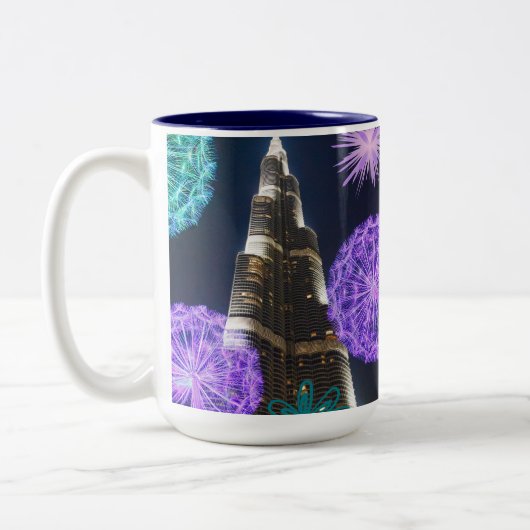 Tasse 2 Couleurs Burj Khalifa Dubai skyline Architecture UAE (Gauche)