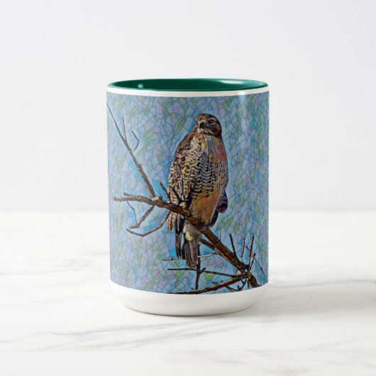 Tasse 2 Couleurs Buse à queue rouge (Centre)