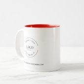 Tasse 2 Couleurs Business logo website Black white custom Promo (Devant gauche)