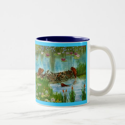 Tasse 2 Couleurs BUSY BEAVER KIDS cadeaux (Droit)