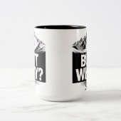 Tasse 2 Couleurs But Why Funny Penguin Mountain Hiking Meme (Centre)