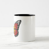 Tasse 2 Couleurs Butterfly Monarch Abstract Artistic Line Art (Centre)