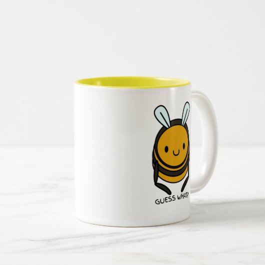 Tasse 2 Couleurs Buzzed & Caffeinated ! 🐝 😂 ☕ (Devant droit)