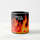 Tasse 2 Couleurs "Ça va" (blanc + feu et flammes) (Centre)