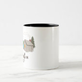 Tasse 2 Couleurs Cabine du lac Smith Mountain (Centre)