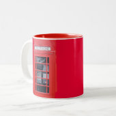 Tasse 2 Couleurs Cabine téléphonique rouge de Londres (Devant gauche)