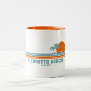 Tasse 2 Couleurs Cabretta Beach Sapelo Island Géorgie Palmier Solei