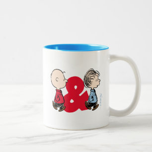 Tasse 2 Couleurs cacahuètes Charlie Brown & Linus
