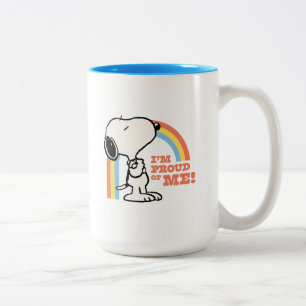 Tasse 2 Couleurs cacahuètes   Snoopy Je suis fier de moi