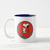 Tasse 2 Couleurs cacahuètes | Snoopy Raw Force & Courage Badge (Gauche)
