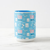 Tasse 2 Couleurs cacahuètes | Snoopy Snow Day Motif (Centre)